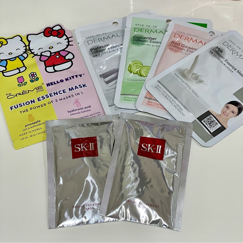 Korean Face Sheet Masks 7 Piece Bundle